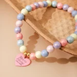 Heart Pendant Pet Pearl Collar Colorful Beads Dog Necklace Cat Collar Puppy Accessories Dog Chain Chihuahua Pet Wedding Jewelry - Image 4