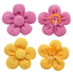 10PCS Solid Color Pet Dog Bows Puppy Flower Hair Bows Rubber Bands for Dogs Cute Cat Dog Bows Hairwear Dog Hair Accessories - Image 4