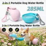 Dog Water Bottle Outdoor Travel Portable Pet Drinking Bowl Hanging Lanyard Puppy Walking Anti-leak Water Feeder Bowl