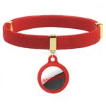 Fashion AirTag Cat Collars Elastic Dogs Kitten Collar with Silicone AirTag Holder GPS Tracker Collars Adjustable Pet Supplies - Image 4