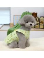 Leash dog clothes pet dress for Poodle, Bichon Frise, Pomeranian, Pug, 25-inch Leash Dress - Image 4