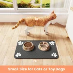 Pet Feeding Mat-Absorbent Pet Placemat for Food and Water Bowl, with Waterproof Rubber Backing, Quick Dry Water Mat for Dog Cat - Image 6