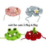Cat Hats Elastic Cute Puppy Kittens Hat Headwear Photo Shoot Props Cat Accessories - Image 6