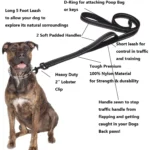 Long Traffic Padded Two Handle Heavy Duty Double Handle Nylon Dog Leash For Training Control - Image 5