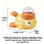 Dog 2-in-1 Interactive Toy Pet Automatic Food Treat Dispenser Cartoon Duck Design Slow Food Pet Snack Feeder for Dog Training - Image 3