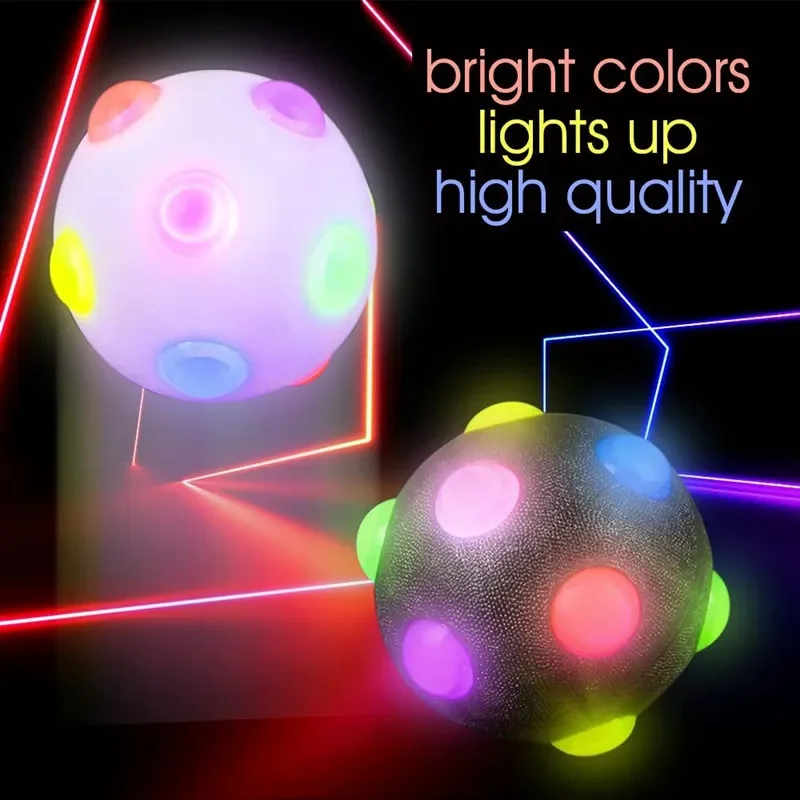 kf-S581927d5cf6d4392a401db1caf8a4cfe1 Dog Toy Glowing Ball LED Puppy Balls Flashing Elastic Ball Toy Pet Color Light Ball Interactive Toys For Cats Small Dogs Child - Image 1