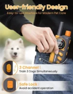 IPX7 Waterproof Dog Training Collar,Smart 2-in-1 Auto Anti-Bark and Shock Collar for All Size Dogs,3300FT Remote Electric Collar - Image 4
