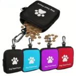 1Pcs 11×11×3cm Portable Dog Treat Bag Outdoor Training Dog Food Pocket with Hooks Multifunctional Dog Reward Bags Pet Supplies