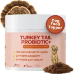 Turkey tail mushroom dog food sprinkle, bacon flavored pet food supplement, easy to sprinkle into daily feeding, 30 servings.