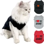 Pet T-Shirt Summer Dog Clothes for Small Medium Dogs Cats Cute Orange Puppy Vest Soft Cotton Kitten Outfit Chihuahua Yorkie