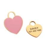 Personalized Dog ID Tag Cute Heart Shape Kitten Puppy Tags Engraved Name Plate Pendant Anti-lost For Dogs Cats Pet Accessories - Image 4