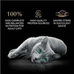 Perfect Portions Grilled in Savory Sauce Adult Wet Cat Food Marinated Chicken, Flaky Salmon, Tender Tuna, 2.64 oz. Twin-Pack Tr - Image 2