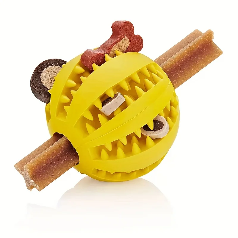 kf-S5aaeba16d0db4f01b2082c168647ddccb Dog Ball Toy, Dog Food-Leaking Toy, Rubber Chew Toys For Dog, Molar Toy, Pet Interactive Toy - Image 1