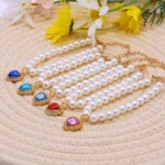 Arrival Cat Collar Cute Exquisite Pearl Necklace High Simulation Pearls Adjustable Pet Neck Decoration Summer Fashion Accessorie - Image 2