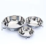 Large capacity stainless steel dog bowl anti-slip anti-rust dog water bowl pet feeder double-layer cat bowl suitable for puppies - Image 6