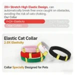 Fashion AirTag Cat Collar Elastic Customized Name Tag Tracker GPS Case Holder Anti-Loss Adjustable Pet ID Cute Dog Kitten Collar - Image 6