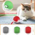 New Cat Interactive Ball Toy Automatic Rolling Ball Faux Tail Rechargeable Smart Pet Electric Toy Dog Cat Training Imitate Mouse - Image 2