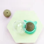 Rotatable Catnip Wall Ball Toy with Scratcher & Cat Grass, Teeth Cleaning Snack Ball for Healthy Digestion & Play - Image 4