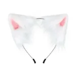 Fox Cat Ears Headwear Fluffy Animal Ears Headband Ears Hair Hoop and Tail Set for Halloween Party Cosplay Accessories - Image 5
