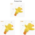 Dog sleeping with a dog hug duck toys to relieve boredom of little yellow duck pet interactive plush doll pet supplies - Image 6