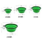 Folding Portable Silicone Dog Feeder Bowl 2 In 1 Pet Dispenser Outdoor Travel Dog Cat with Carabiner Bottle Food Water Container - Image 6