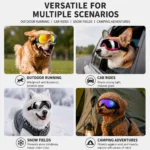 Pet Adjustable Dog Goggles Sunglasses Anti-UV Sun Glasses Eye Wear Protection Black Widely Used Dog Sunglasses Pet Dog Supplies - Image 2