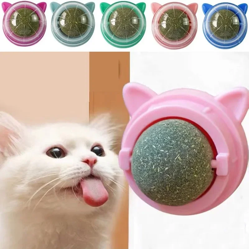 kf-S5e791cd291234693ab6005074c231896t Cats Catnip Cat Toy Natural Ball Removal Cat Grass Treats to Improve Digestion Wall Sticker Scratch Itchy Treat Healthy Supplie - Image 1