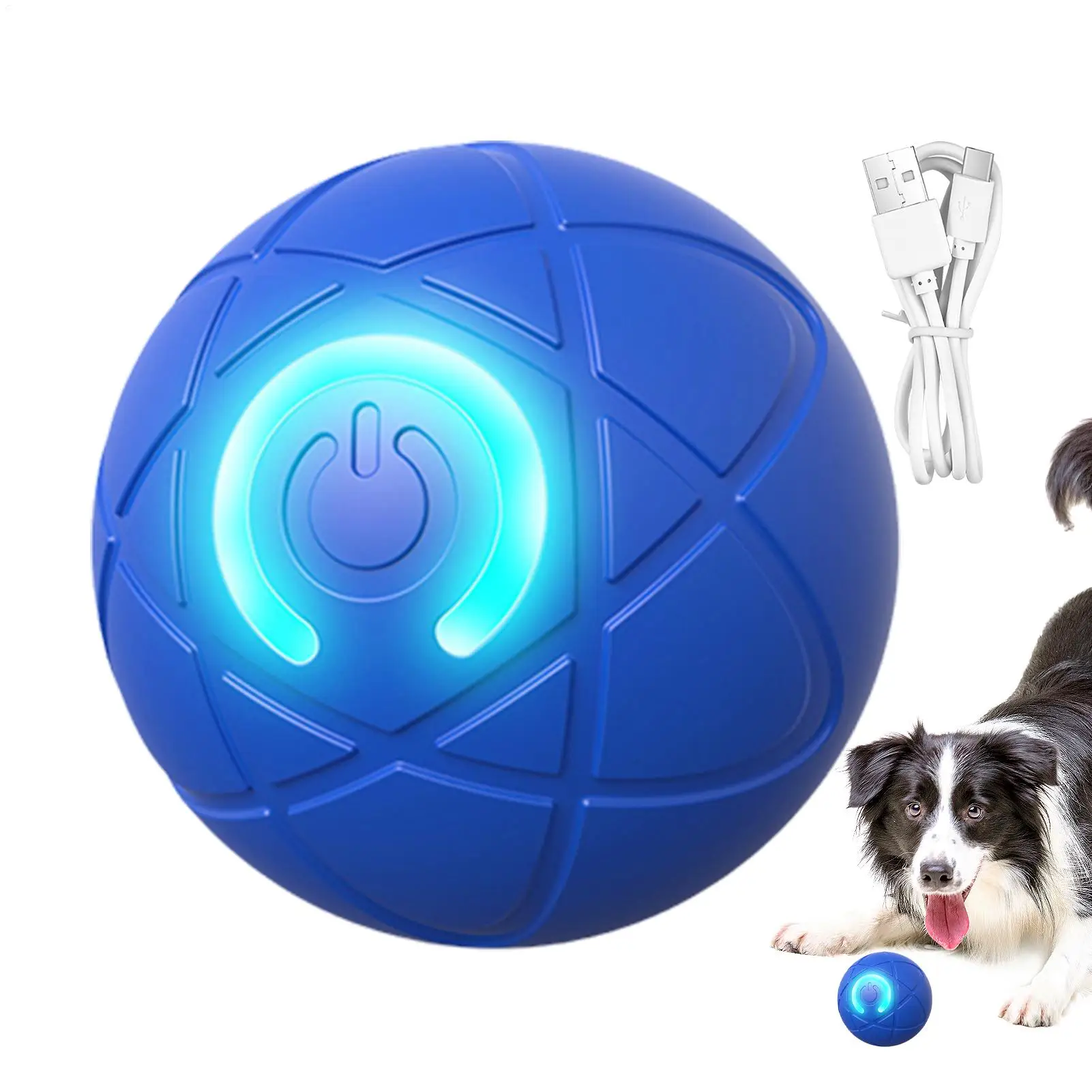 kf-S5e88c526508840c68585657a7962083dv Smart Interactive Dog Toys for Aggressive Chewers Self Moving Interactive Dog Ball Automatic Vibrating Toy - Image 1
