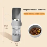 Portable Dog Cat Water Bottle with Storage Food and Water Container for Puppy Pets dogs Feeder Bowl Outdoor Travel Pet supplies - Image 2