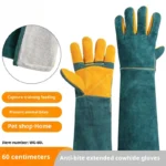 Pet Viper Anti-Bite Gloves Dog Training Anti-cat and Dog Scratch Gloves Anti-scratch Scratch Injury Thickened Extended Cowhide