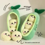 Multi Sound Pea Pod Plush Dog Toy Interactive Snuffle Training Chew Toy Bite Resistant Teething For Small Corgi Puppy Play Relie - Image 5