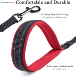 Long Traffic Padded Two Handle Heavy Duty Double Handle Nylon Dog Leash For Training Control - Image 2