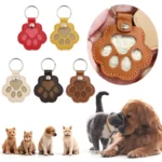 Pet Hair Memorial Keychain PU Leather Keepsake Locket for Cat Dog Fur Pet Hair Storage Pendant Handbag Hanging Accessories