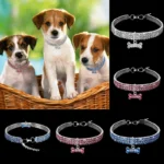 Puppy Neck Collar for Dogs Collar Rhinestone Jewelry Chihuahua Crystal Jewelry Adjustable Engraved Text Dog Collar GXQ08 - Image 4