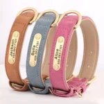 Personalized Dog Collar Custom Engraved PU Leather Dog Collars Free Engraving ID Tag Nameplate For Small Medium Large Dogs - Image 4