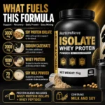 NurtureNova Isolate Whey Protein Powder 1kg, High Nutrition Fitness Drink Mix, 40 Servings, Workout & Daily Support Formula - Image 3