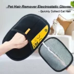 Pet Cats Hair Remover Gloves Electrostatic For Dogs Reusable Washable Grooming Glove With 2-In-1 Lint Roller Brush - Image 4