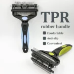 Dog Hair Removal Comb 3 in 1 Professional Dog Brush Pet Grooming Undercoat Rake Fur Knot Cutter Shedding Supplies for Puppy Cat
