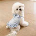 Summer Pet Cat Puppy Princess Dress Pet Clothes Striped Plaid Dresses with Bow Cats Kitten Rabbit Sphynx Clothing Pet Supplies - Image 4