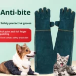 Pet Viper Anti-Bite Gloves Dog Training Anti-cat and Dog Scratch Gloves Anti-scratch Scratch Injury Thickened Extended Cowhide - Image 2