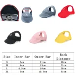 Adjustable Pet Dog Travel Cute Baseball Hat Sun Cap Visor Hat with Ear Holes Outdoor Sport Pet Supplies - Image 10