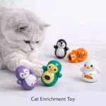 10pcs Cat Rolling Toy for Indoor Use. Self-rolling Cat Toy. No Batteries Required. Random Designs. Lightweight Cat Puzzle Toy. - Image 3