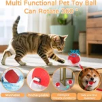 New Cat Interactive Ball Toy Automatic Rolling Ball Faux Tail Rechargeable Smart Pet Electric Toy Dog Cat Training Imitate Mouse - Image 3