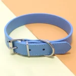 Solid Color Leather Dog Collar Adjustable Cat Necklace Puppy Neck Strap Suitable For Medium And Small Dogs Pet Supplies XS-XL - Image 7