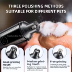 Electric Dog Nail Grinder Pet Nail Clipper USB Rechargeable Pet Nail Trimmers Painless with Polisher Wheel for Small/Large Pets - Image 2