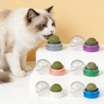 Catnip Cat Wall Stick-on Ball Toy Healthy Natural Removes Balls to Promote Digestion Cat Grass Snack Pet Catnip Ball