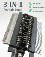Dog Hair Removal Comb 3 in 1 Professional Dog Brush Pet Grooming Undercoat Rake Fur Knot Cutter Shedding Supplies for Puppy Cat - Image 4