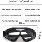 Pet Adjustable Dog Goggles Sunglasses Anti-UV Sun Glasses Eye Wear Protection Black Widely Used Dog Sunglasses Pet Dog Supplies - Image 2