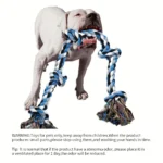 1pc Heavy-Duty Dog Rope Toy with Teeth Cleaning & Chewing - Extra Long Rope -Durable Chew Toy for Teeth Cleaning dog accessories - Image 4