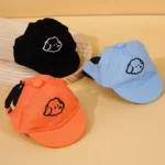 Dog Sun Hat adorable with Cartoon Dog Embroidery Design，Adjustable Sun Hat for Small&Medium Cats and Dogs，Keeping Pet Fashion - Image 6